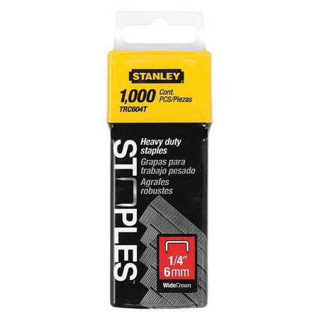 Heavy Duty Wide Crown Staples - Stanley Wide Crown Staple, Heavy Duty, Silver, TRC604T