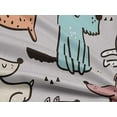 thumbnail image 5 of oneOone Rayon Light Gray Fabric Dog Cartoon Sewing Material Print Fabric By The Yard 56 Inch Wide-PR, 5 of 5