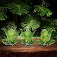 thumbnail image 2 of 3 de ranas nórdicas, estatuas de animales, colección de resina cómica, adorno artístico para el gar, escritorio, Patio, restaurante, decor perfecl Figuras de rana, 2 of 8