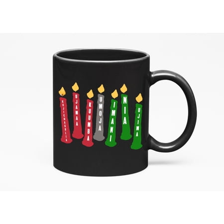 Nguzo Saba. The 7 Principles. Kwanzaa Celebration, Black 11oz Ceramic Mug