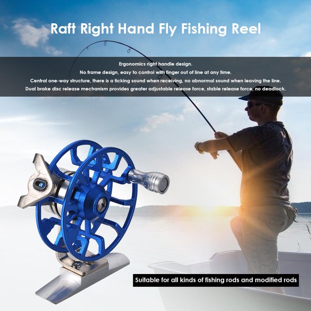 Rueda de roca lisa de hielo de carrete de pesca con mosca de mano derecha de pesca de balsa de Metal completo Tmvgtek pescar