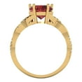 thumbnail image 4 of 2.1ct heart cut red natural garnet 18k yellow gold Bridal Wedding Engagement Promise Anniversary Ring for Women size 7.25, 4 of 7