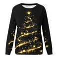 thumbnail image 4 of gakvbuo Ugly Christmas Sweater for Women 2024 Funny Christmas Sweatshirt Crewneck Xmas Print Long Sleeve Blouse Party Pullover Sweatshirt Tunic Tops Hoodless Shoulder Sweatshirt Gifts for Christmas, 4 of 6