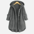 thumbnail image 2 of Kcodviy Women'S Solid Color Casual Zipper Hooded Long Coat Jacket Light Jackets For Women Women'S Casual Jackets Womens Long Sleeve Figs Coat Plus Size Jackets Jacket Junior Warm Zip Up, 2 of 5