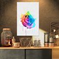 thumbnail image 1 of Multicolore Rose Aquarelle Fleur - Impression sur Toile Florale, 1 of 3