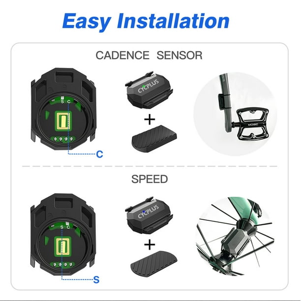 Installer et connecter les capteurs de vitesse et de cadence