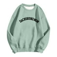 thumbnail image 4 of Arlun Women's Letter Printed Sweatshirts Dachshund Mom Crewneck Loose Fit Pullovers for Dog Lover Long Sleeve Drop Shoulder Soft Comfortable Street Style Tops Green L, 4 of 4