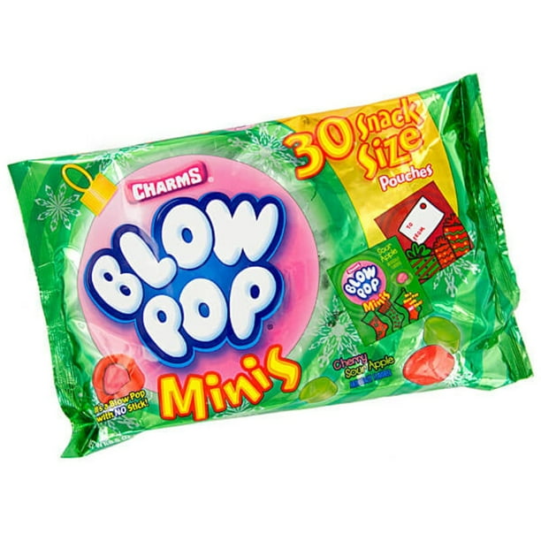 Charms Christmas Blow Pop Minis Snack Size Packs, 30 Count Bag