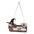 thumbnail image 4 of Adorno colgante de puerta iluminado para Halloween, puerta de entrada de madera espeluznante Estilo B, 4 of 9