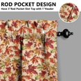 thumbnail image 5 of Rod Pocket Kitchen Curtain Set 3-Piece, 27.5x36 Inch Valance & Tier Drapes, Polyester Pongee Cafe Curtains for Living Room, Bathroom, Farmhouse Rustic Country Window Treatments., 5 of 6