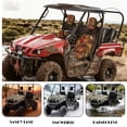 thumbnail image 4 of KUIFORTI Red Camouflage UTV Seat Covers Polyester Seats Cover with Headrest Covers All-Season Protection Outdoor Seat Cover Set for Yamaha Rhino 700 660 450 2004-2021, 4 of 7