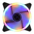 thumbnail image 4 of 1 paquete de 4 piezas 12V DC 12cm Computer Fan para caja de computadora 4 Bucle de luz de 4 colores CUTICAT Ventilador de caja estándar de 120 mm, 4 of 8