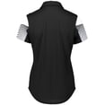 thumbnail image 2 of Holloway Sportswear L Womens Arc Polo Black/White 222748, 2 of 4