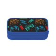 thumbnail image 6 of TEQUAN Large Capacity Pencil Case, Watercolor Game Zone Pattern Pencil Pouch 2 Compartments Pencil Bag (Blue), 6 of 7