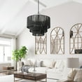 thumbnail image 3 of Aiwen Black Novelty Pendant Light Woven Chandelier Creative Light Fixture, 3 of 8
