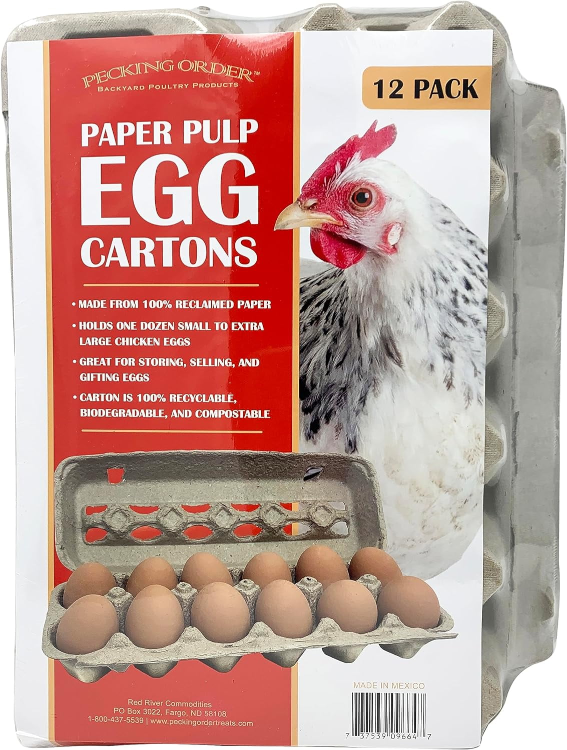 Vintage Style Paper Pulp 12-Egg Cartons in Bulk - Farmhouse