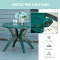 thumbnail image 4 of Outsunny Patio Dining Table with Umbrella Hole Round Outdoor Bistro Table for Garden, Lawn Backyard, Green, 4 of 9