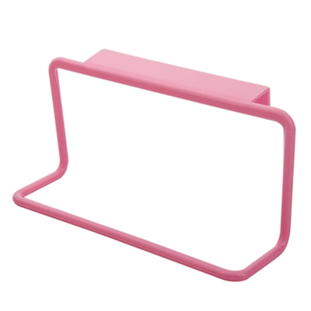 Multipurpose Single Lever Door Back-Towel Rack Cabinets Clothes Hanger Hook Bathroom Accessory (Pink)