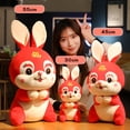 thumbnail image 6 of LIWEN Plush Rabbit Toy Soft Touch Vivid Expression Accompany Chinese New Year Animal Stuffed Doll Toy for Gift, 6 of 8