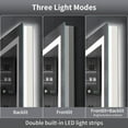thumbnail image 3 of LED Mirror for Bathroom x Backlit + Front Lighted Bathroom Mirror with Lights HighDensity Double Light Strips Colors ShatterProof Fog and Brightness Memory, 3 of 8
