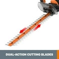 thumbnail image 6 of WORX WG261.9 22” 20 Volt Battery Powered Power Hedge Trimmer, Lightweight, 6 of 10