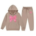 thumbnail image 4 of RMGVDSD Cute Toddler Girls Sweatsuit Children's Sweat Suit Little&Big Boys Girls Long Sleeve Hoodie Pullover Tops Pants Kids Hoodie Set Stylish Girl Clothes Set, 4 of 4