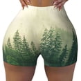 thumbnail image 2 of Fotbe Fog Forest Shorts Sin Costuras – Shorts Deportivos de Cintura Alta para Mujer, Elásticos para Gimnasio, Yoga, Running o Ciclismo-X-Large, 2 of 8