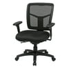 ProGrid Back Managers Office Chair with 2-Way Adjustable Arms, Black Mesh Seat