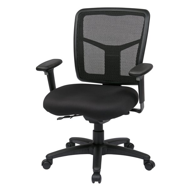 ProGrid Back Managers Office Chair with 2-Way Adjustable Arms, Black ...