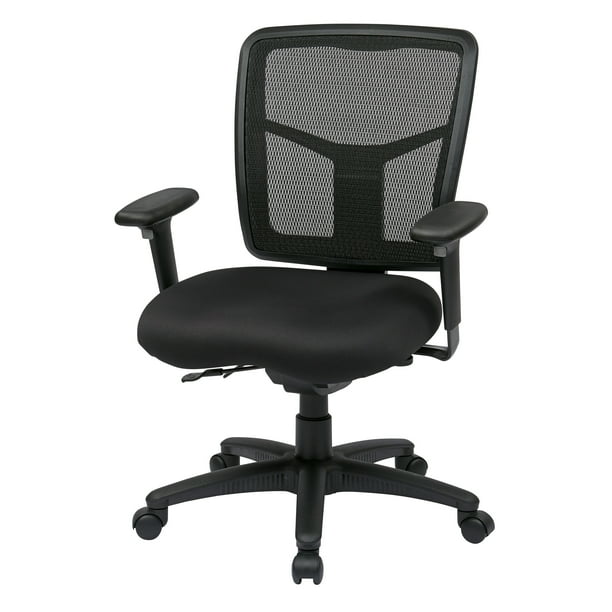 ProGrid Back Managers Office Chair with 2Way Adjustable Arms, Black