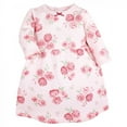 thumbnail image 3 of Hudson Baby Infant Girl Quilted Cotton Dress and Leggings, Blush Rose, 3-6 Months, 3 of 4