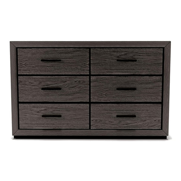 Furniture of America Drummond Contemporary Wood 6-Drawer Dresser in Gray