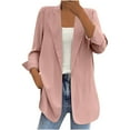 thumbnail image 2 of Meichang Blazer Jackets for Women Basic Solid Color Blazer Dressy Lapel Collar Outwear Casual Long Sleeve Open Front Cardigan, 2 of 6