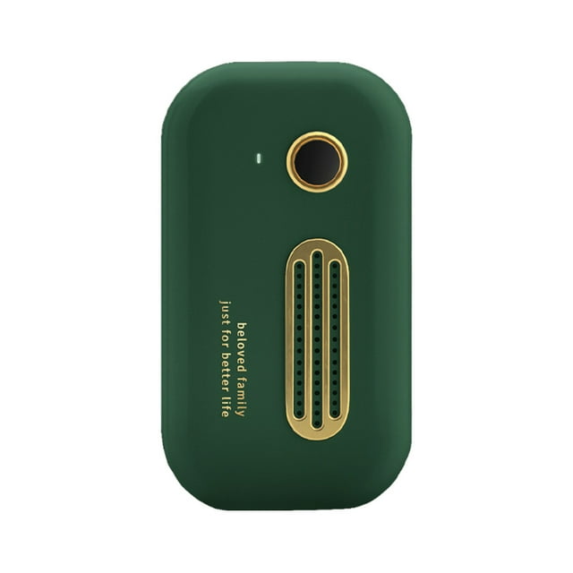 Decodeary Refrigerator Air Freshener Wardrobe USB Rechargeable Deodorizer Remover Kitchen Low-noise Deodorization Generator Green 1Set