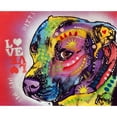thumbnail image 3 of Dean Russo Collection 24x20 Black Modern Framed Museum Art Print Titled - Gratitude Pit Bull Pittie Love, 3 of 5