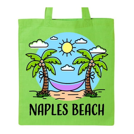 Summer Vacation in Naples Beach Tote Bag Lime Green One Size