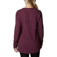 thumbnail image 2 of Columbia Women's Pine Peak Long Sleeve Tunic Thermal, Marionberry Heather, Medium, 2 of 8