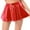 Red, variant on Hontri Skirt, Women's Solid Color Glossy Carnival Pleated Skirt Half Skirt Miniskirt Black L under $10