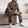 thumbnail image 7 of Fotbe Whimsical Animal Spiral Pattern Long Sleeve Pajama Set for Men,Sleepwear Set,2-piece Loungewear Set,Soft PJs Comfy Nightwear with Pockets-Medium, 7 of 7