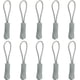 thumbnail image 1 of Xiao Hua 10 tiradores de cremallera de repuesto, color gris, extensores de cordón para mochilas, chaquetas, equipaje, carteras y bolsos., 1 of 5