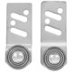 thumbnail image 1 of 1 Pair Stainless Steel Sliding Door Pulley: 23mm Axle Heavy-Duty Angled Sliding Door Runner with Steel Ball Bearings for Warehouse and Industrial Use, 1 of 2