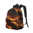 thumbnail image 2 of Gaeub Cool Fire Man School Backpack Waterproof Bookbag for Men Women College High School Bags, 2 of 8