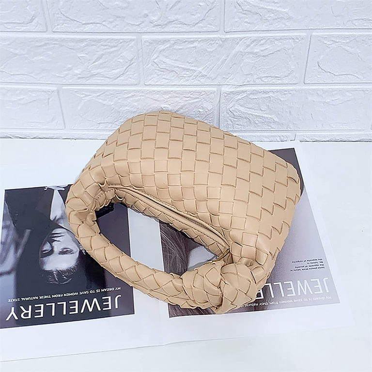 Womens Woven Genuine Leather Bucket Bags Top Handle Handbag –  igemstonejewelry