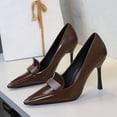 thumbnail image 2 of Women Pointed Toe Stiletto Sexy Pumps 9.5CM Patent Leather Ladies Wedding Shoes for Bride Prom Party, 2 of 6