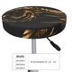 thumbnail image 4 of Disketp Golden Dragon Tattoo Art Funda Redonda para Taburete, Funda de Cojín para Silla de Bar Suave y Elástica-12 inch, 4 of 7