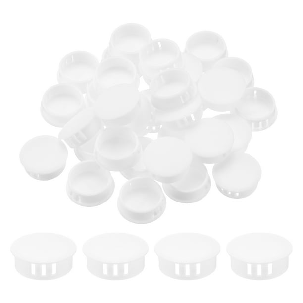 Uxcell 64PCS 6mm Tapones de Agujero de Plástico Gris Oscuro, Tapas de Agujero de Panel Tipo Flush