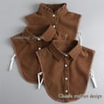 thumbnail image 7 of LoudSung Fake Collar Detachable Blouse False Collar Half Shirts Collar Brown Designed Top Elegant for Women Girls, 7 of 7