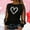 Black5, variant on WXLWZYWL Valentine 's Day Dressy Casaul Tops for Women Heart Print Mesh Long Sleeve Shirts Round Neck Going out Tops