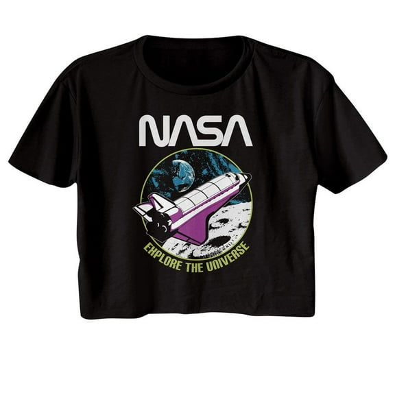 NASA Explore the Universe Space Shuttle Women's Crop Top (S)