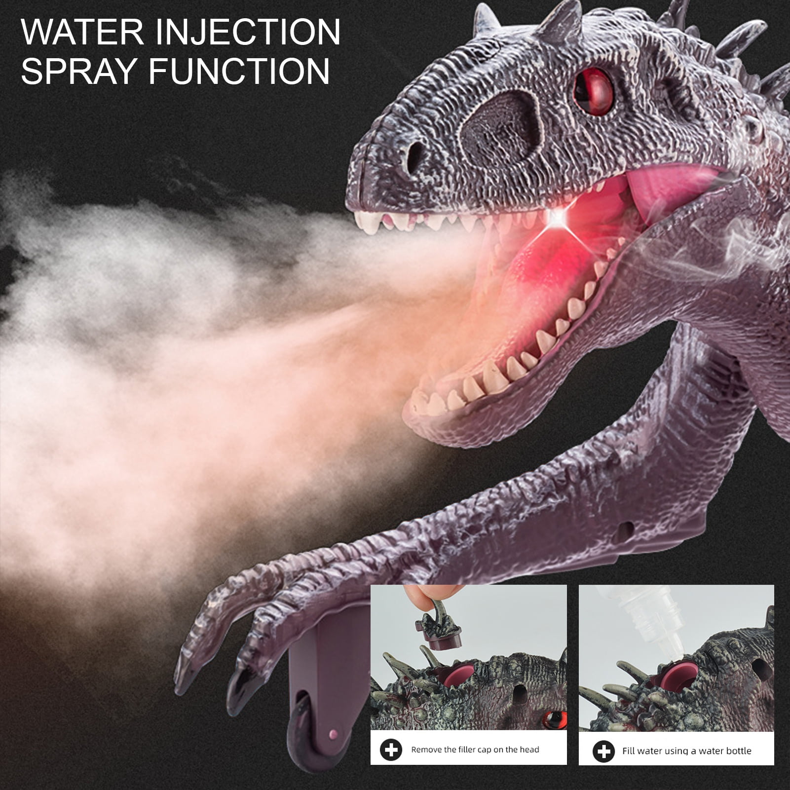 RC Dinosaur Toy 3D Eyes Lighting And Sound Simulation Walking Rechargeable Toy 2 4G Wireless 8CH Remote Control Electric Dinosaur Toy Birthday Gift